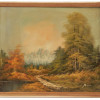 MID CENTURY AMERICAN LANDSCAPE PAINTING BY RUNA PIC-0