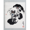 CHINESE WATERCOLOR PAINTING PEKINGESE DOGS SIGNED PIC-1
