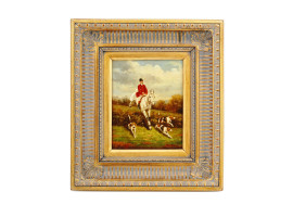 BRITISH HUNTING SCENE PAINTING BY PAUL JONES