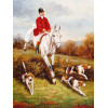 BRITISH HUNTING SCENE PAINTING BY PAUL JONES PIC-1