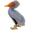 RUSSIAN GILT SILVER AGATE CARVED PELICAN FIGURINE PIC-4