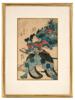 ANTIQUE JAPANESE UKIYO-E WOODBLOCK PRINT SAMURAI PIC-0