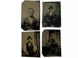 ANTIQUE VICTORIAN ERA MEMENTO PHOTOS TINTYPE