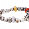 PANDORA BRACELET W SILVER AND GOLD BRAND CHARMS PIC-2