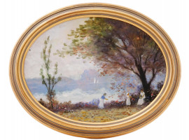 US IMPRESSIONIST OIL PAINTING BY JAMES G LLEWELYN