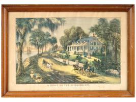 ANTIQUE 19TH C CURRIER AND IVES LITHOGRAPH PRINT