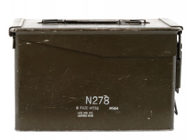 US VIETNAM ERA N278 MILITARY METAL FUSE AMMO BOX