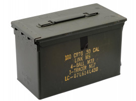 US VIETNAM ERA MILITARY METAL AMMO CONTAINER BOX