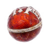 IMPERIAL RUSSIAN SILVER RED ENAMEL EGG PENDANT PIC-4