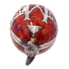 IMPERIAL RUSSIAN SILVER RED ENAMEL EGG PENDANT PIC-3