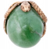 RUSSIAN GILT SILVER JADE EGG PENDANT WITH SNAKE PIC-4