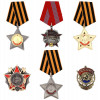 LOT OF RUSSIAN SOVIET ERA MILITARY ORDERS AWARDS PIC-0