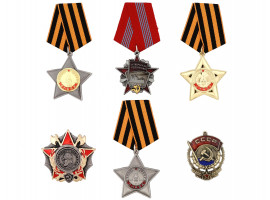 LOT OF RUSSIAN SOVIET ERA MILITARY ORDERS AWARDS