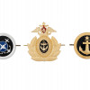 GROUP OF RUSSIAN AND SOVIET MILITARY HAT BADGES PIC-1