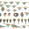 RUSSIAN BELORUSSIAN UKRAINIAN PARATROOPERS BADGES PIC-0