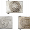 WWII NAZI GERMAN MILITARY BELT BUCKLES, 3 PCS PIC-1