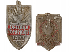 WWII GERMAN THIRD REICH OSTLAND METAL PLAQUES