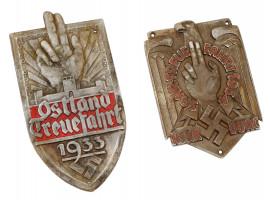 WWII GERMAN THIRD REICH OSTLAND METAL PLAQUES