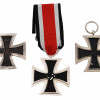 WWI AND WWII NAZI GERMAN GRAND IRON CROSSES SET PIC-0