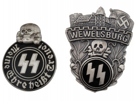 LOT OF WWII NAZI GERMAN ERA WAFFEN SS PIN BADGES