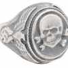 WWII NAZI GERMAN WAFFEN SS TOTENKOPF SILVER RING PIC-0