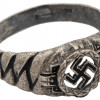 WWII NAZI GERMAN ERA 800 SILVER NSDAP MEMBER RING PIC-0