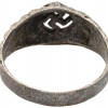 WWII NAZI GERMAN ERA 800 SILVER NSDAP MEMBER RING PIC-2