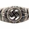 WWII NAZI GERMAN ERA 800 SILVER NSDAP MEMBER RING PIC-1