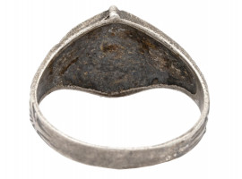 WWII GERMAN WAFFEN SS PANZER ASSAULT SILVER RING