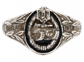 WWII GERMAN WAFFEN SS PANZER ASSAULT SILVER RING