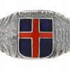 WWII GERMAN WAFFEN SS WIKING NORDLAND SILVER RING PIC-0