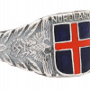 WWII GERMAN WAFFEN SS WIKING NORDLAND SILVER RING PIC-1