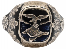 WWII NAZI GERMAN ERA LUFTWAFFE PILOTS SILVER RING