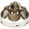 WWII NAZI GERMAN SS TOTENKOPF SKULL SILVER RING PIC-2