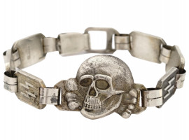 WWII NAZI GERMAN ERA WAFFEN SS TOTENKOPF BRACELET