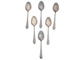 6 WWII NAZI GERMAN LUFTWAFFE SILVER PLATED SPOONS