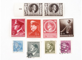 COLLECTION OF WWII NAZI GERMAN POSTAGE STAMPS