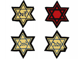 WWII HOLOCAUST JEWISH MAGEN DAVID ARMBANDS 4 PCS