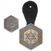 PAIR OF WWII WARSAW JEWISH GHETTO POLICE BADGES PIC-0