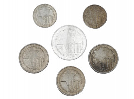 WWII HOLOCAUST JEWISH GHETTO LODZ COINS 6 PCS