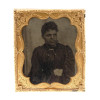 VERY RARE ANTIQUE 1860S AFRICAN AMERICAN WOMAN PIC-0