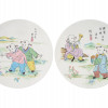 VINTAGE 20TH C CHINESE PORCELAIN PLATES WITH KIDS PIC-3