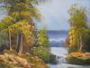 SET OF OIL PAINTINGS OF FOREST LANDSCAPE FRAMED PIC-4