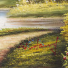 CONTEMPORARY RIVER LANDSCAPE OIL PAINTING SIGNED PIC-2