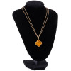 VAN CLEEF ARPELS 18K GOLD TIGER EYE ALHAMBRA SET PIC-1