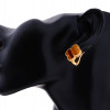 VAN CLEEF ARPELS 18K GOLD TIGER EYE ALHAMBRA SET PIC-2