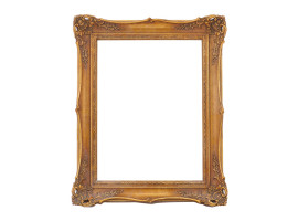 ANTIQUE EUROPEAN SCHOOL ORNATE GILT WOODEN FRAME