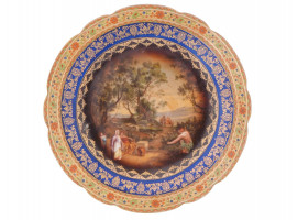 ANTIQUE ROYAL VIENNA NEOCLASSICAL PORCELAIN PLATE