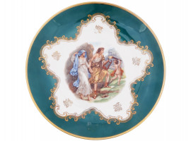 ANTIQUE ESCHENBACH GERMAN PORCELAIN PLATE ORPHEUS