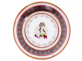 ROYAL VIENNA PORCELAIN PLATE W JOSEPHINE PORTRAIT